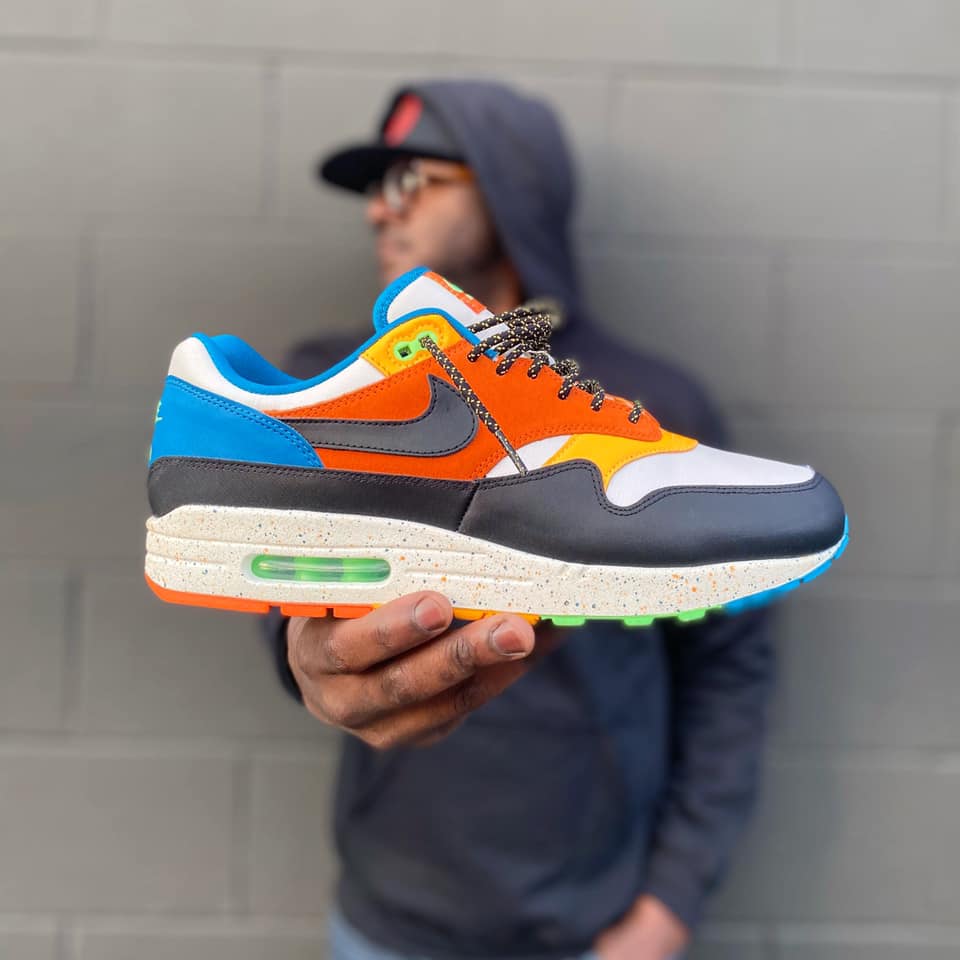 Air Max 1 Phantom Black Green Abyss shoe cleaning near me