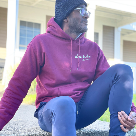 Maroon clean kicks hoodie